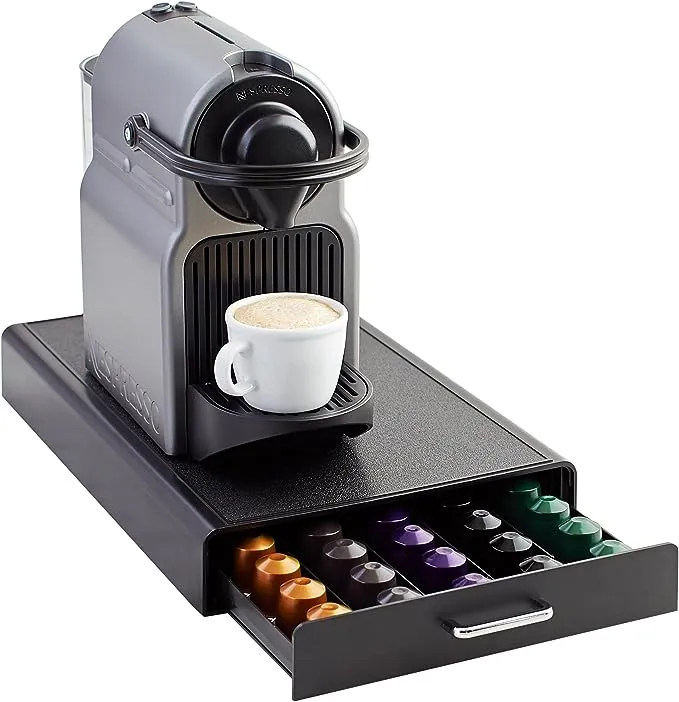 Soporte para cápsulas de café Nespresso, 1 cajón de almacenamiento<wbr/>, 50 cápsulas