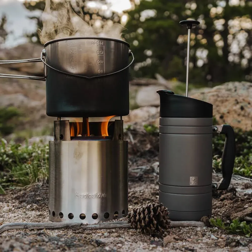 BruTrek Basecamp Coffee Press - Double Wall Vacuum Insulated Stainless Steel ...