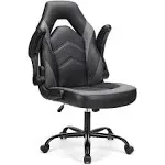 Sweetcrispy Computer Gaming Desk Chair - Ergonomic Office Executive, Black Grey