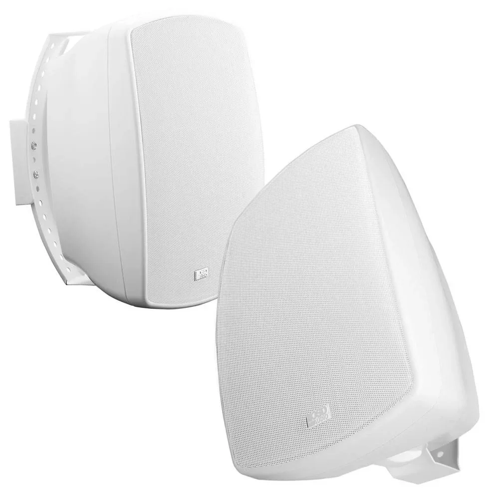 6.5&#034; Outdoor Patio Speaker Pair 150W, 2-Way Swivel/Pivot Mount IP54 White AP650