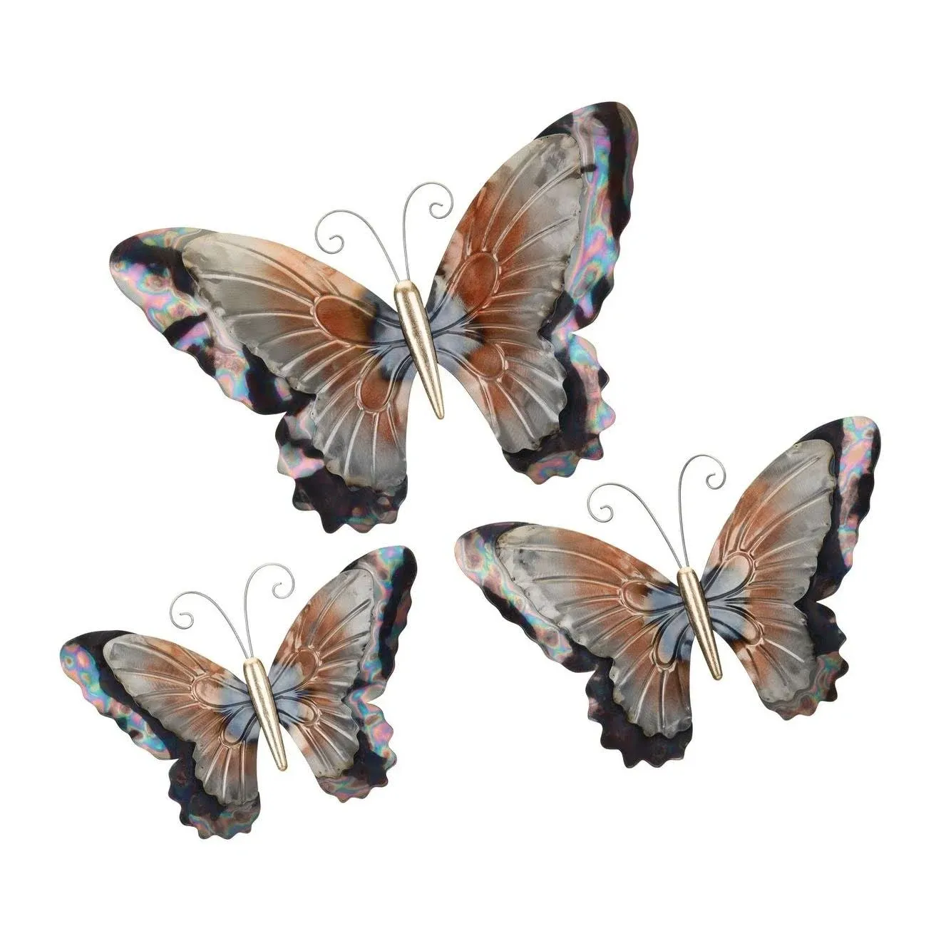 Regal Art & Gift 12655 - Metallic Butterfly Wall Decor Set/3 Wall Deco