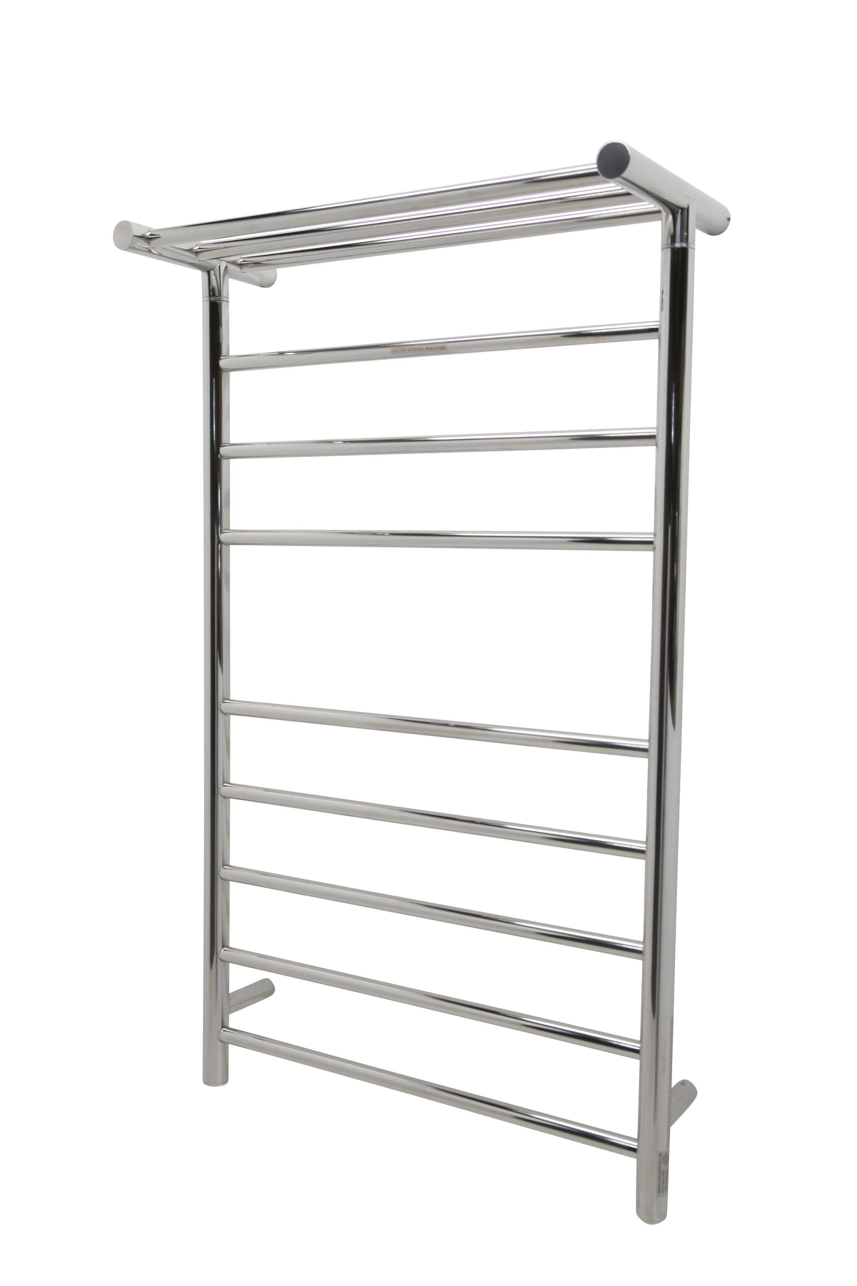 TW-AZ012CH - ANZZI Eve Series 8-Bar Wall Mounted Electric Plug-In Bathroom Towel Warmer Rack in Polished Chrome Finish Stainless Steel