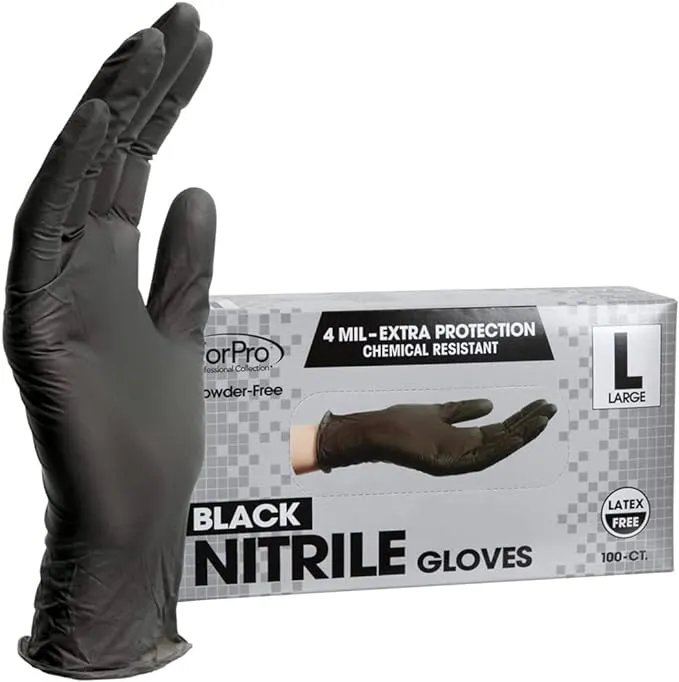 Guantes Desechables De Nitrilo Resistentes a Químicos Sin Látex 100 Unidades