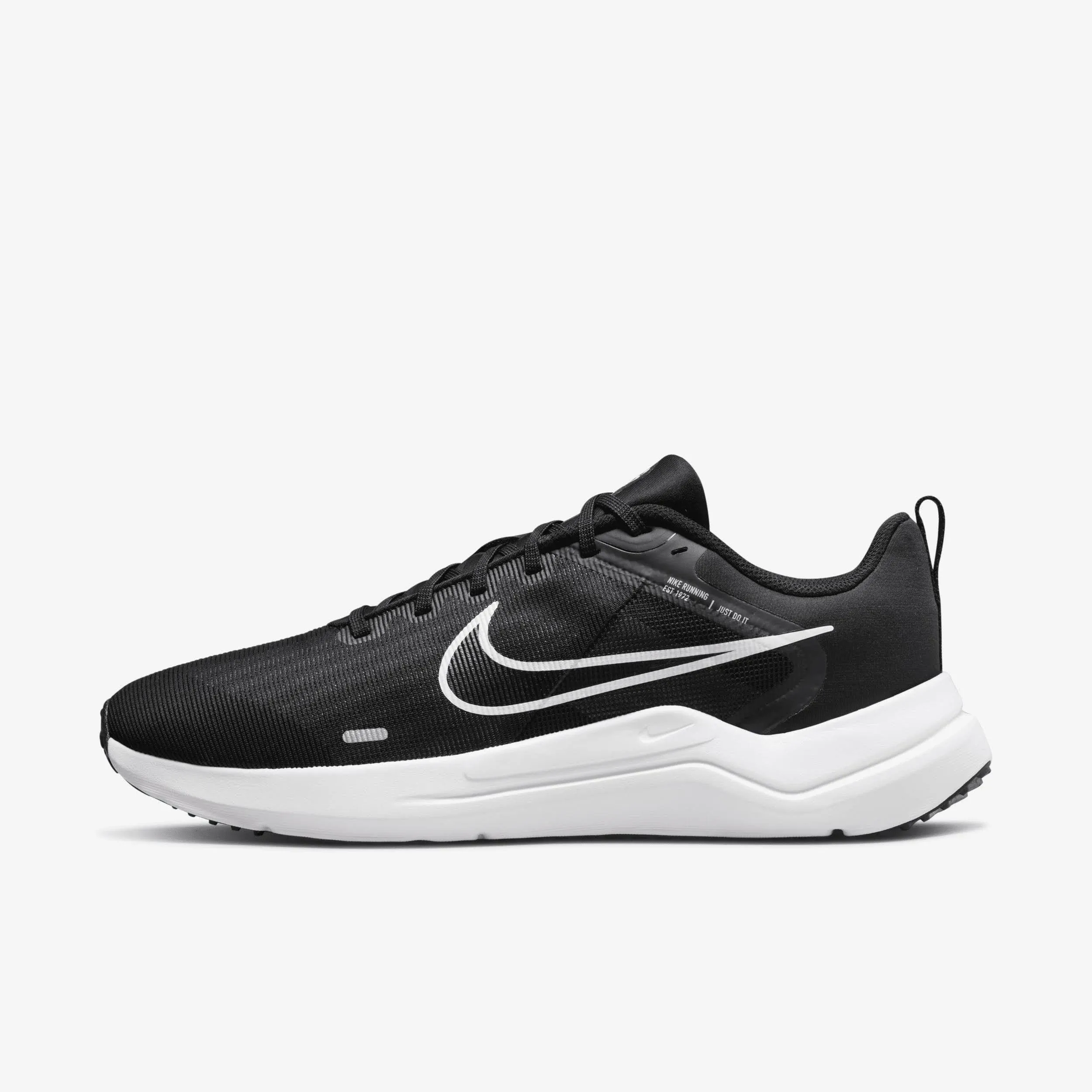 Downshifter 12 Men's Road Running Shoes BLACK/WHITE-DK SMOKE GREY-PURE PLATINUM