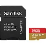 SanDisk 512GB Extreme microSDXC UHS-I Memory Card with Adapter - Up to 160MB/s, C10, U3, V30, 4K, A2, Micro SD - SDSQXA1-512G-GN6MA