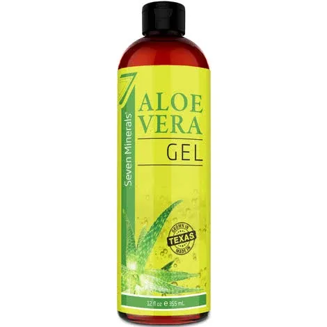 Seven Minerals Organic Aloe Vera Gel from Freshly Cut 100% Pure Aloe