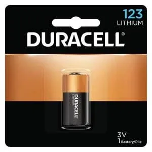 Duracell Specialty High-Power Lithium Battery, 123, 3 V 