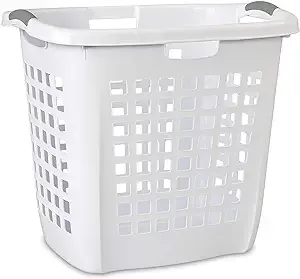 STERILITE 12258004 19-7/8"WHT Carry Hamper, White