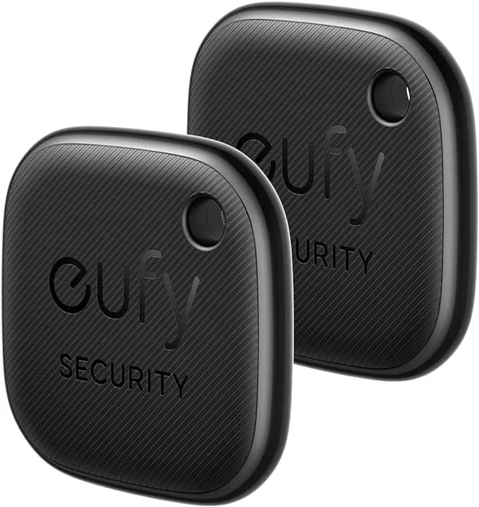 eufy Security SmartTrack Link (Schwarz, 1er-Pack) Schlüsselfinder, Kompatibel mit Apple Find My (iOS), Schlüsselfinder, Bluetooth-Tracker für Ohrhörer und Gepäck, Telefonfinder, wasserdicht.