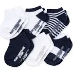 Burt's Bees Baby 6 Pack Organic Cotton Ankle Socks - Midnight 3-12m