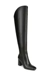 Lyric Wide Calf Over-the-knee Boots In Black Leather