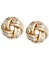 Anne Klein Gold Tone Knot Stud Earrings