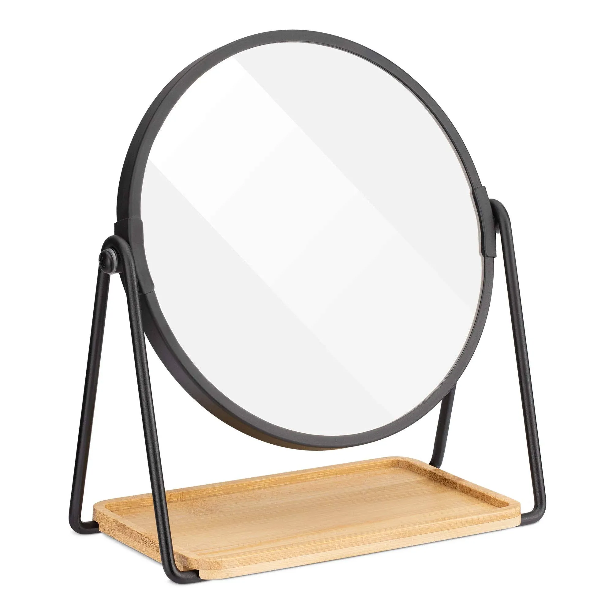 Sguten Mirror with Tray, Double Sided 1x/2x Magnificatio Espejo de tocador 