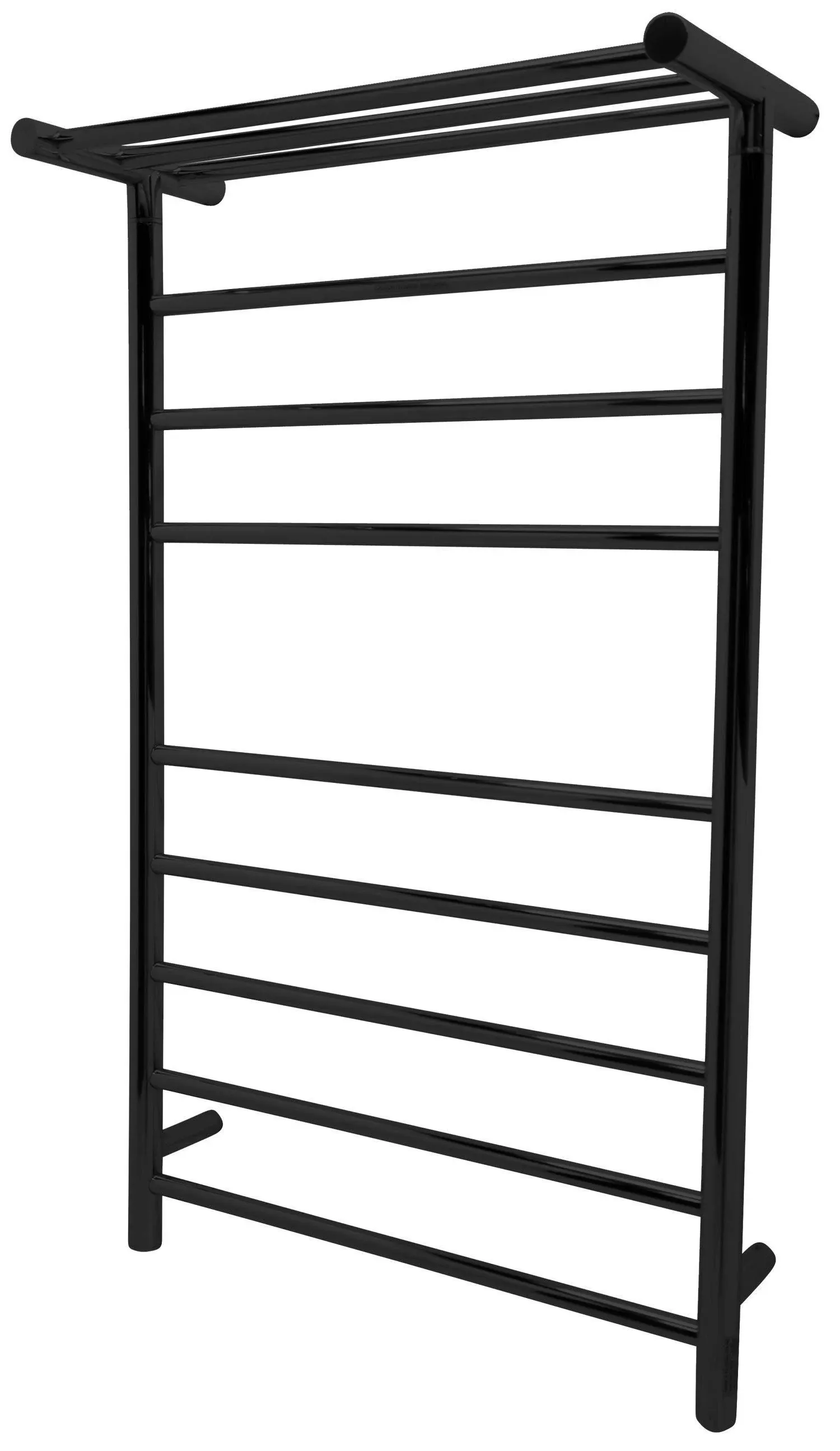 Eve 8-Bar Stainless Steel Wall Mounted Towel Warmer in Matte Black