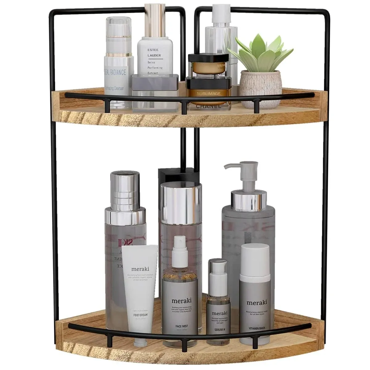 2-Tier Corner Bathroom Counter Organizer,Vani<wbr/>ty Organizer,Coun<wbr/>ter Corner Shelf,B