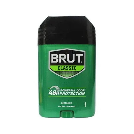 Brut Deodorant 2.25oz Oval Solid Classic Scent (3 Pack)