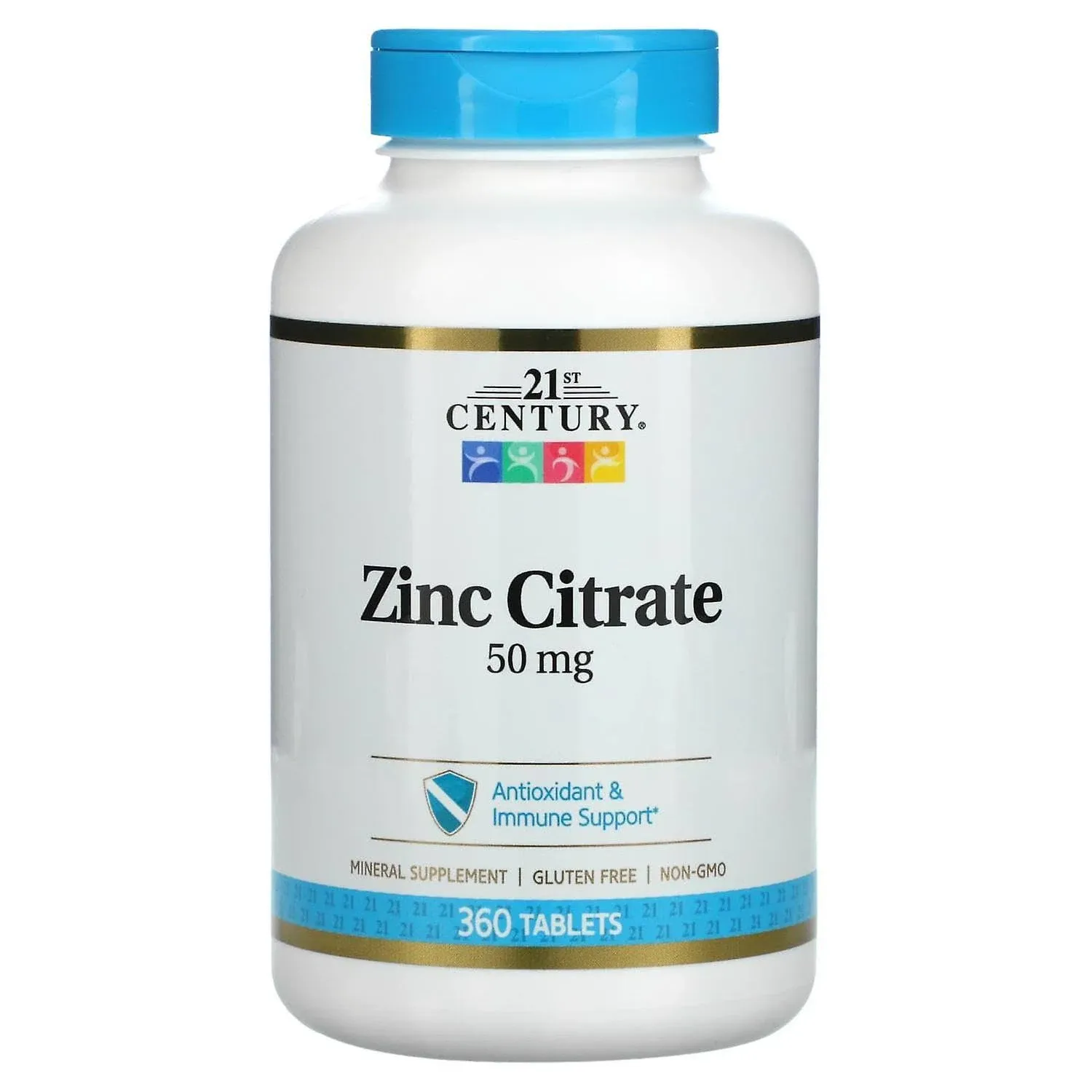 21st Century Zinc Citrate Immune Support 50 mg Mineral Supplement - 360 Tablets