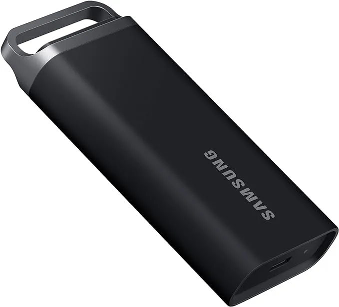 SAMSUNG T5 EVO SSD portátil de 2 TB, USB 3.2 Gen 1, unidade de estado sólido externa, velocidades de leitura sequenciais de até 460 MB/s para jogos e criação de conteúdo, MU-PH2T0S/AM, preto