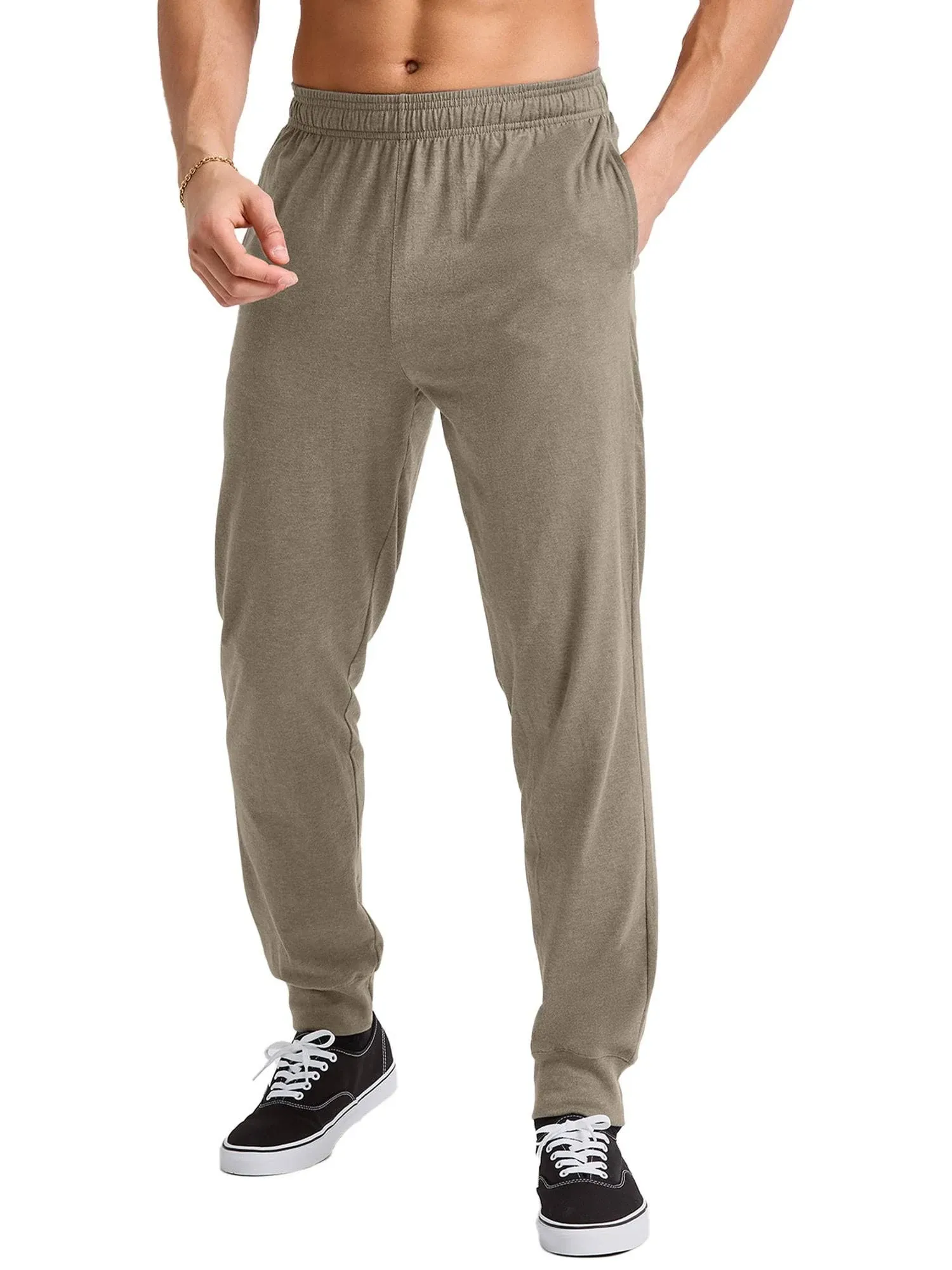 Hanes Originals Cotton Joggers, Jersey Sweatpants for Men with Pockets, 30" Inseam