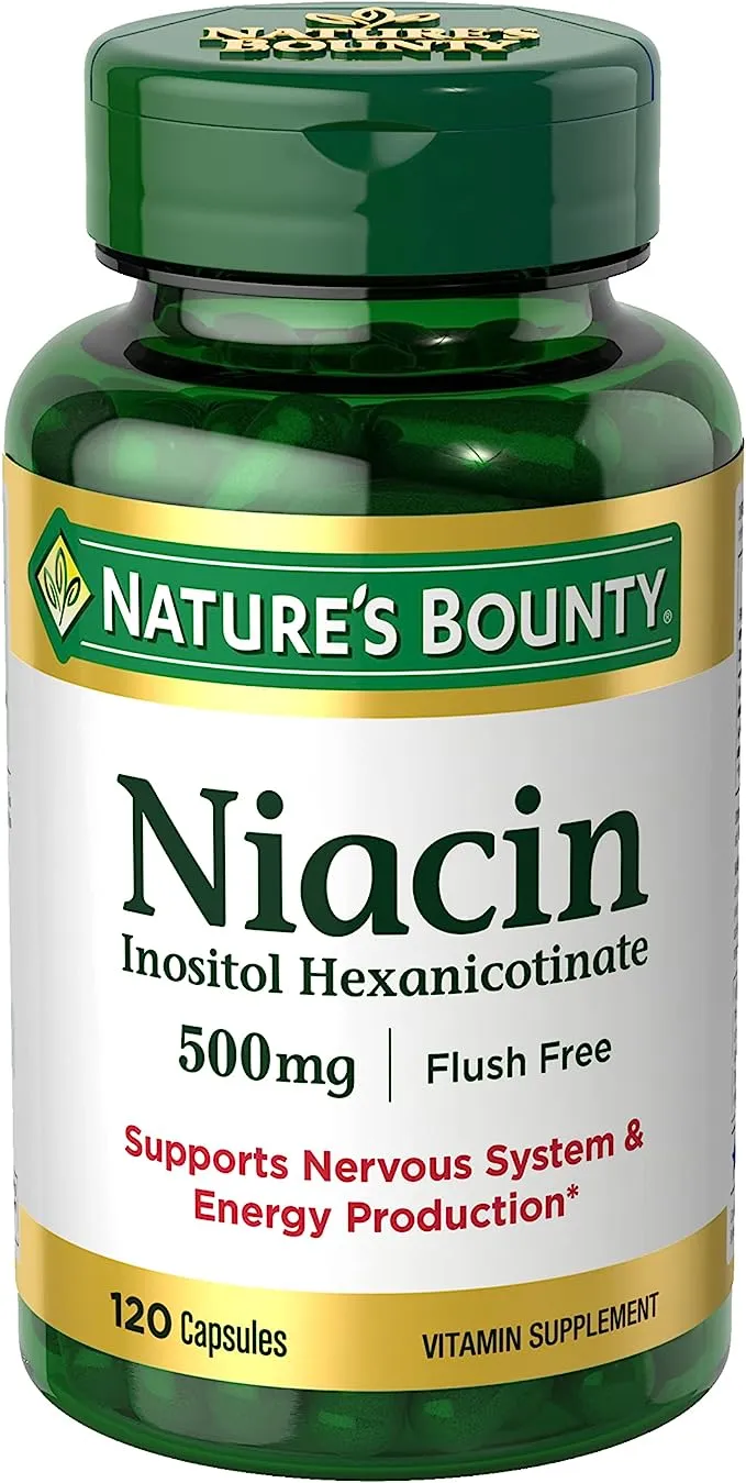 Nature's Bounty Flush Free Niacin 500 mg