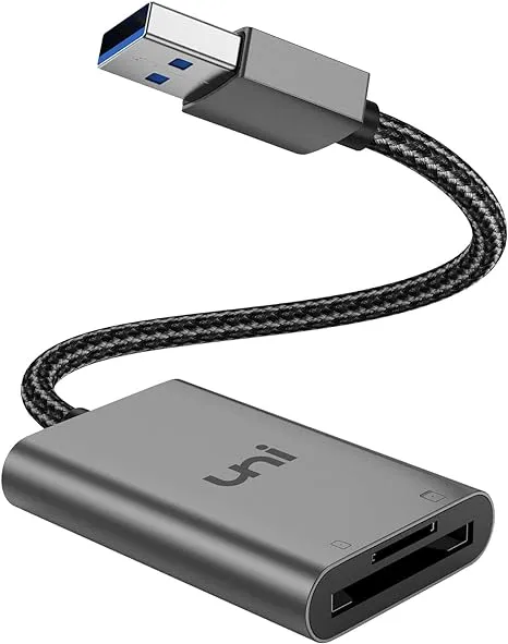 uni Lecteur de carte SD, adaptateur USB 3.0 haute vitesse vers carte micro SD, lecteur de carte mémoire en aluminium pour ordinateur portable et ordinateur portable, PC, etc