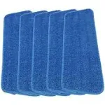 Microfiber Spray Mop Replacement Heads for Wet/Dry Mops Compatible with Bona Floor Care System (5 Pack)