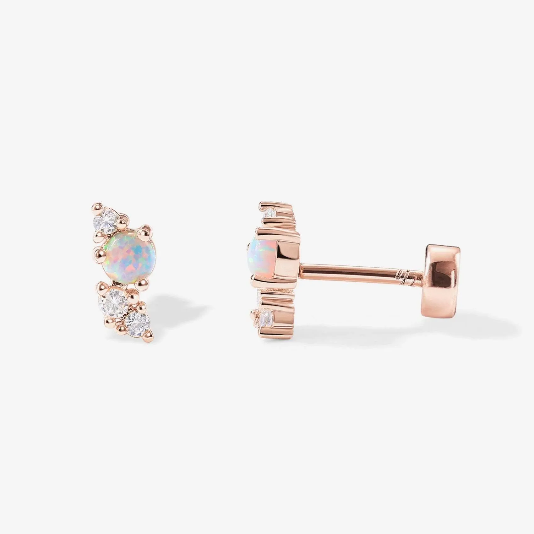 Opal Screw Back Studs