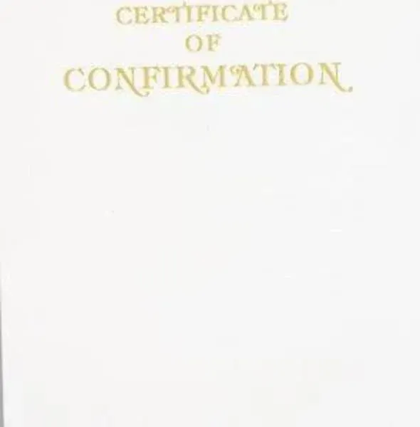 Contemporary Steel-engraved Confirmation Certificate, Package of 3 [Book]