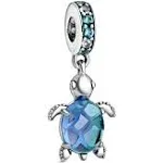 Pandora : Murano Glass Sea Turtle Dangle Charm