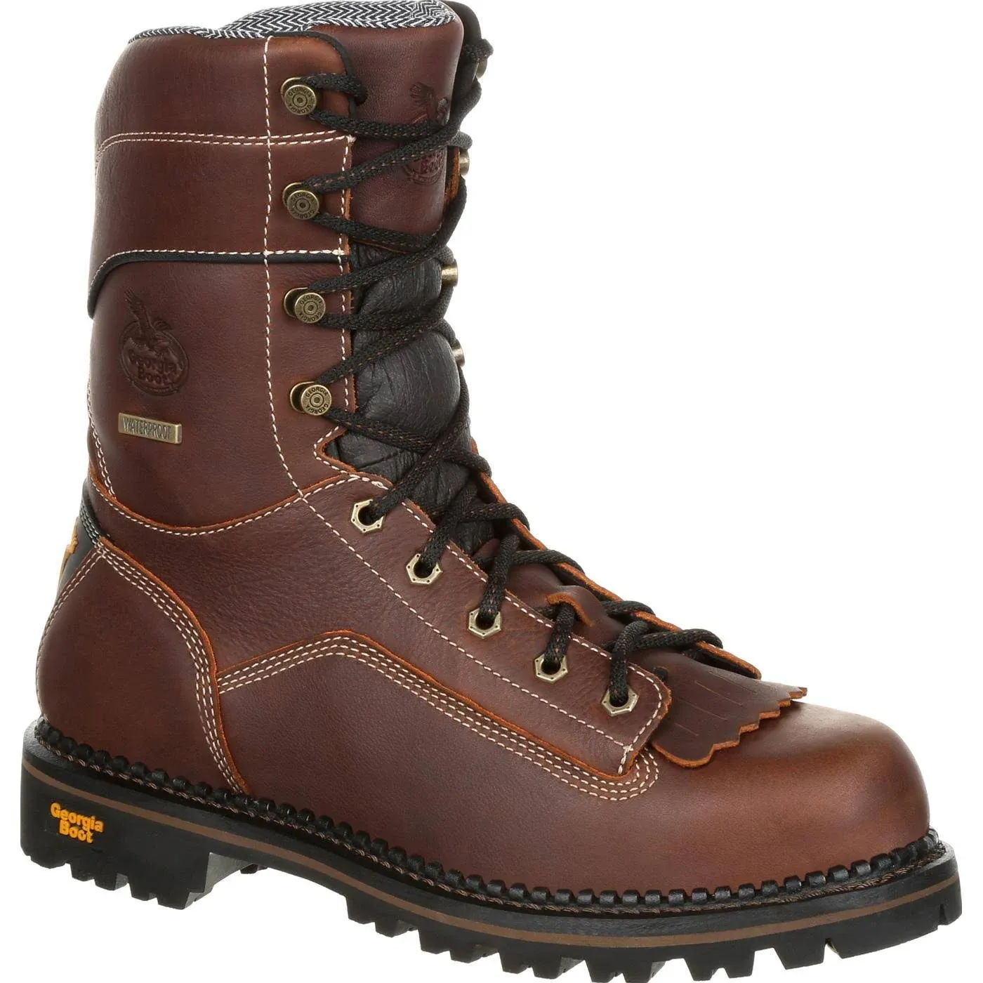 Georgia Men's AMP LT 9" Logger Low Heel WP Work Boot -  Brown - GB00237