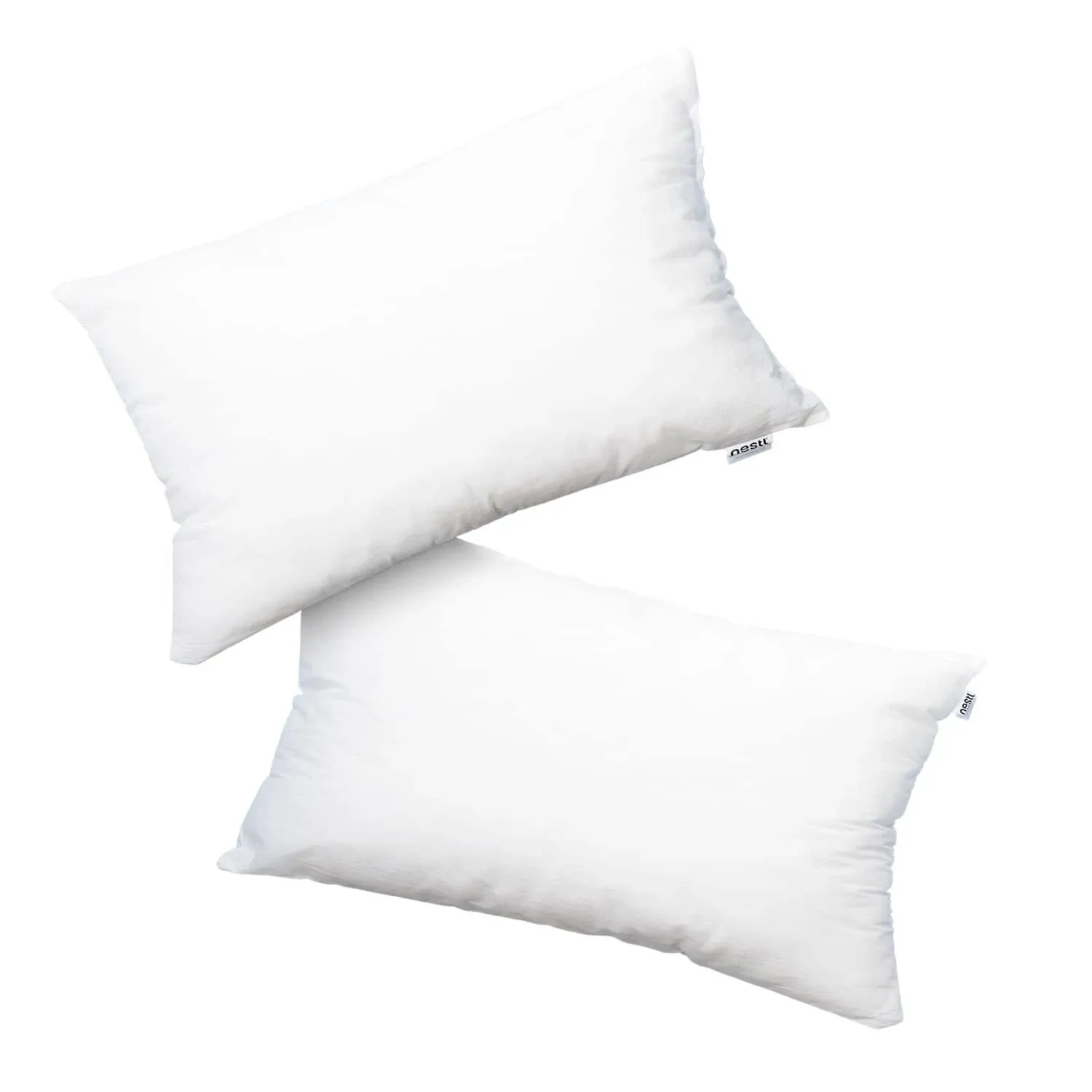 Nestl 12x18 Pillow Inserts - Throw Pillow Insert 12x18, 2 Pack Rectangle Pillows, Decorative 12x18 Pillows Throw White, 12 x 18 Pillow Insert, Lumbar Pillow