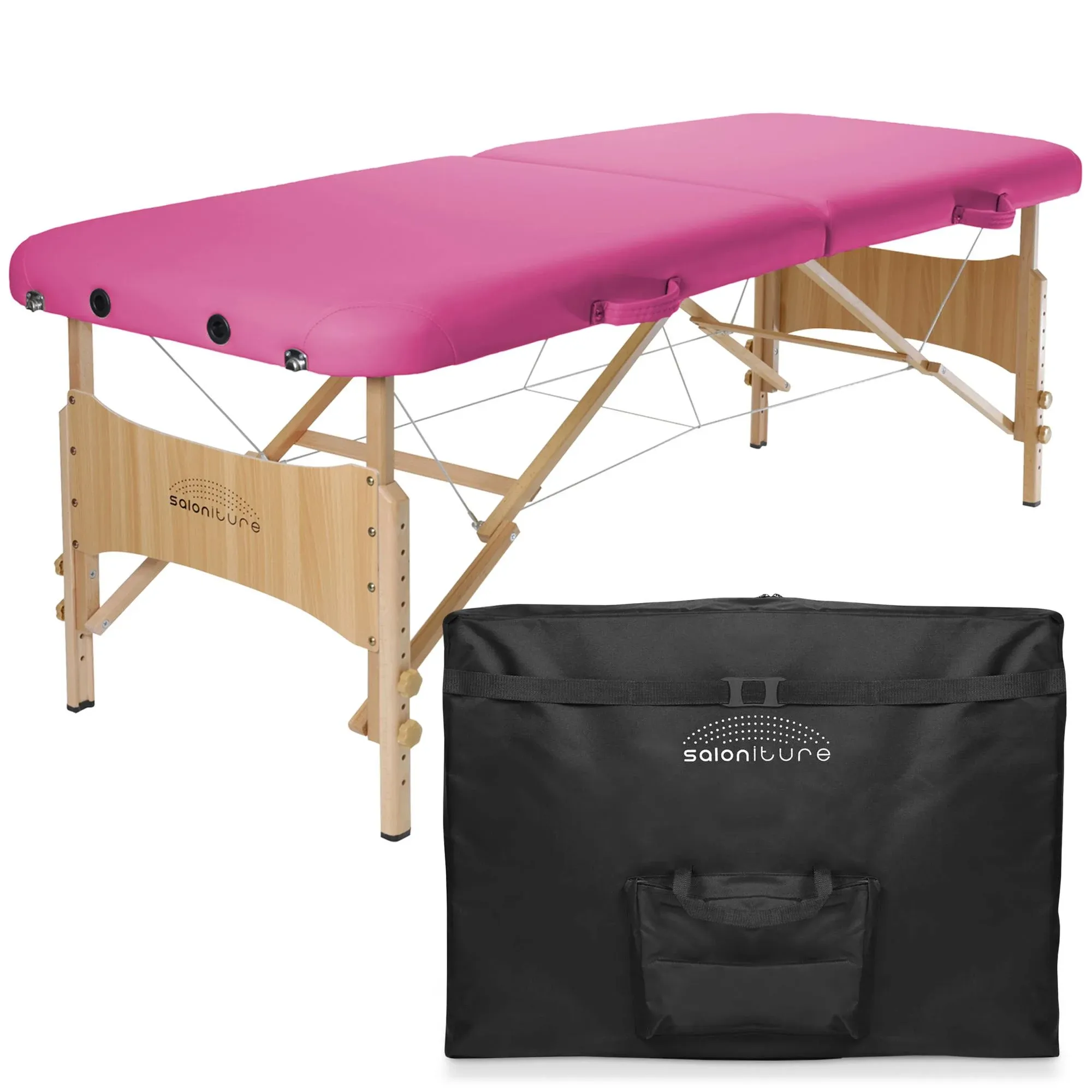 Saloniture Basic Portable Folding Massage Table - Lavender