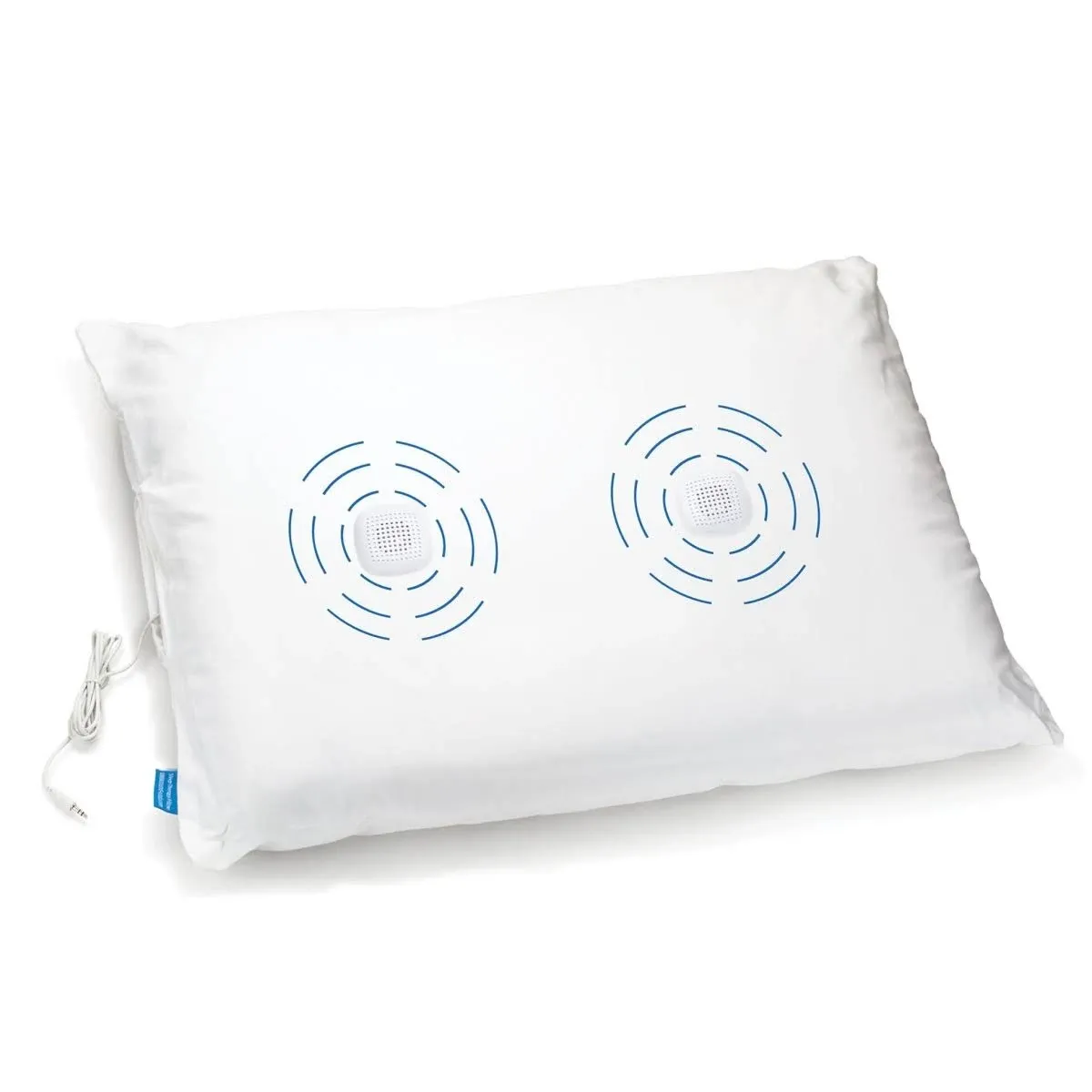 Sound Oasis Sleep Therapy Pillow, 2 Hi-Fidelity, Ultra-Thin Stereo Speakers, Vol. Control, Connect to Sound Source, Fall Asleep Wake Up Refreshed, Sleep, Relax, Manage Tinnitus, Comfortable & Soft.