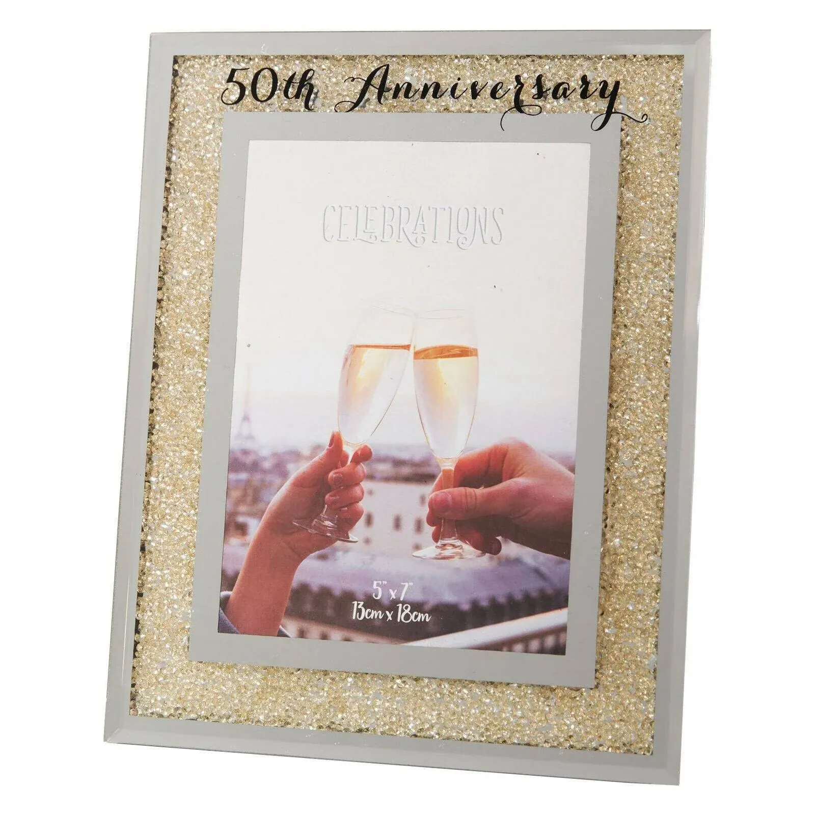 Oaktree Gifts Celebrations Crystal Border Frame