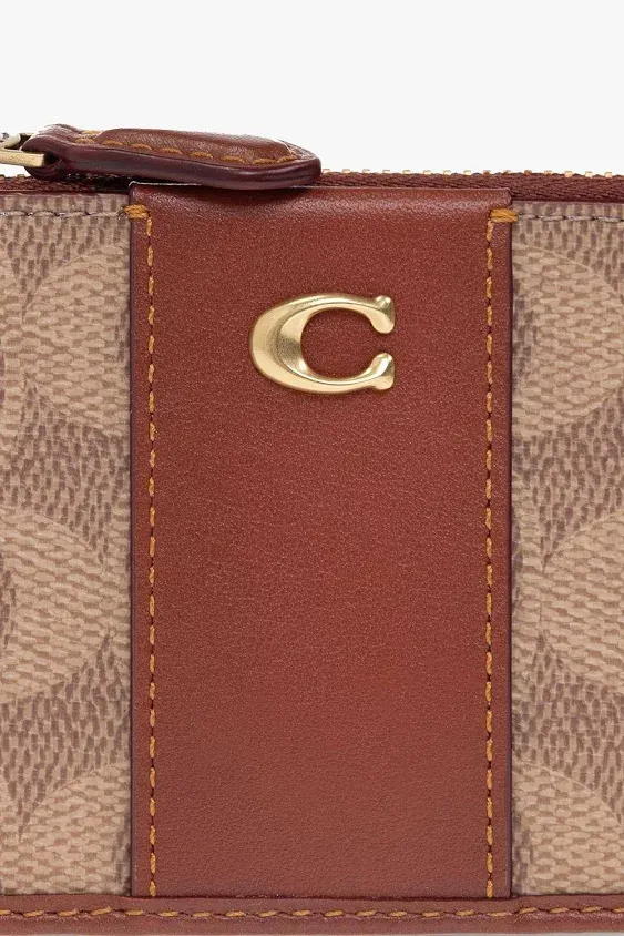 Coach Mini Skinny ID Case in Signature Canvas Women's