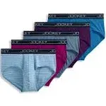 Jockey Men's Underwear Lightweight Cotton Blend Brief - 5 Pack