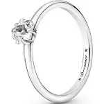 Pandora Celestial Sparkling Star Solitaire Ring 8.5 / Sterling Silver