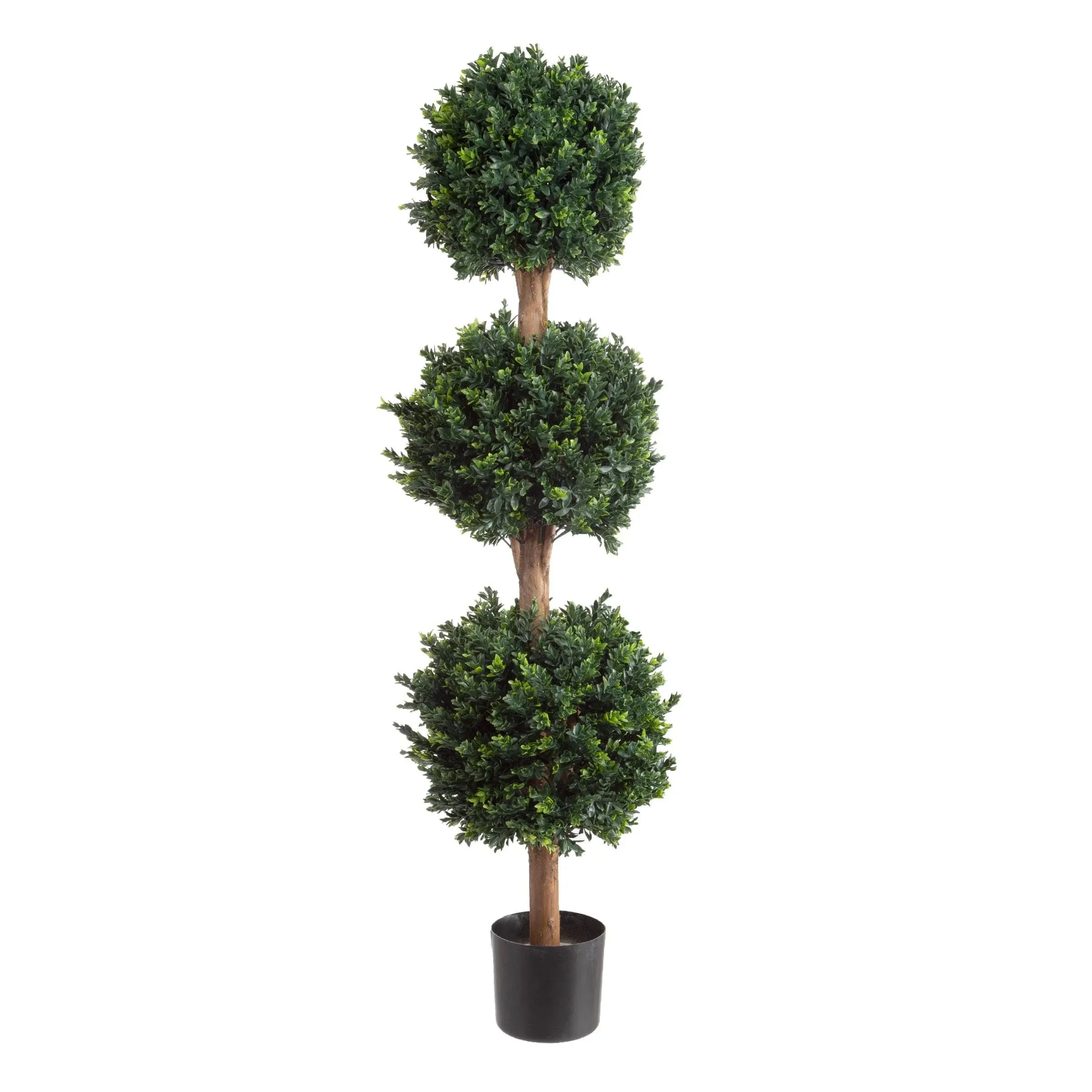 Romano 5 ft. Artificial Hedyotis Triple Ball Topiary Tree