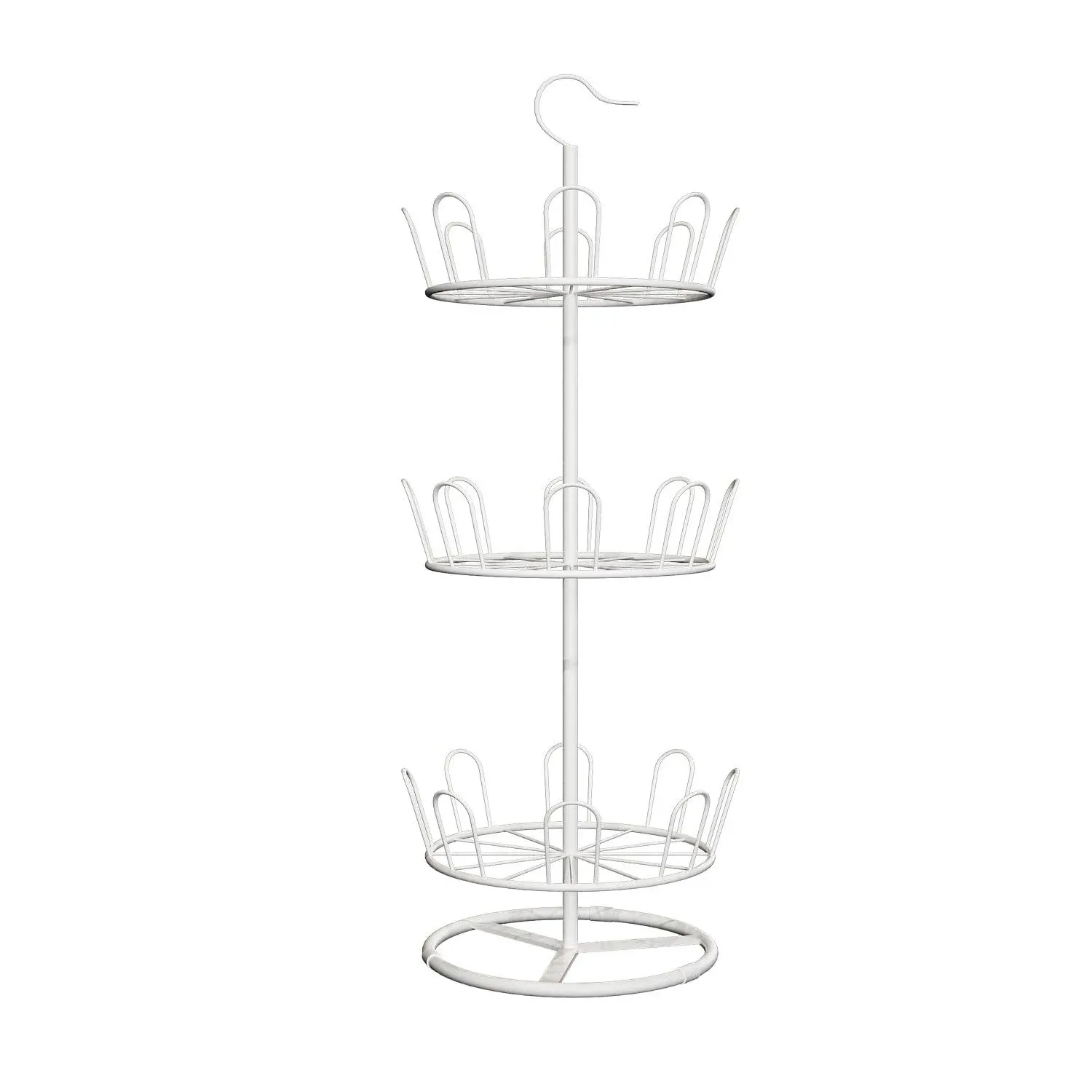 OLDRAINBOW Revolving Shoe Rack Iron Shoe Tree Rack,Standing Circular Shoe Rack ...