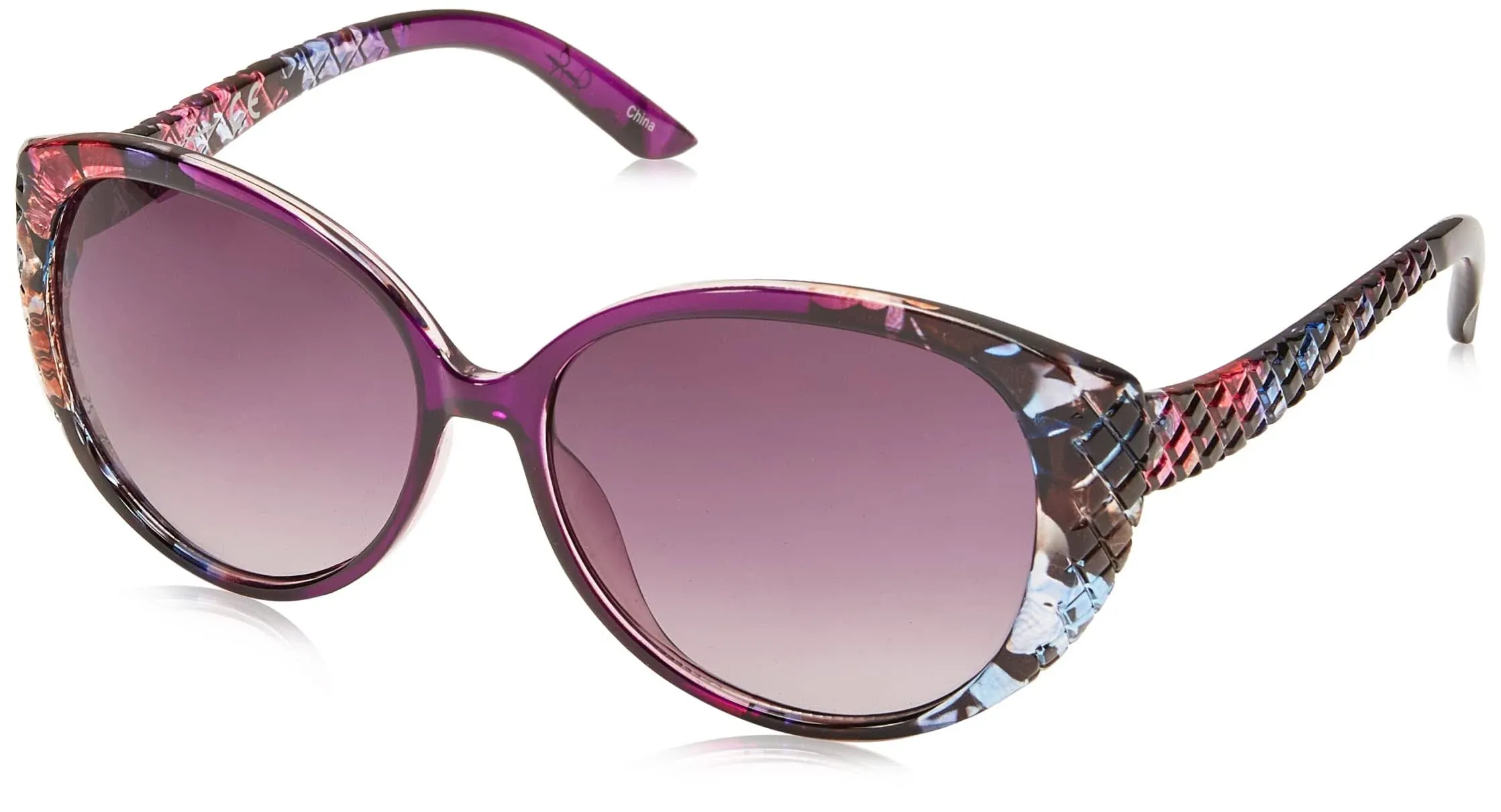 Womens Jessica Simpson Quilted Cat Eye Sunglasses Purple