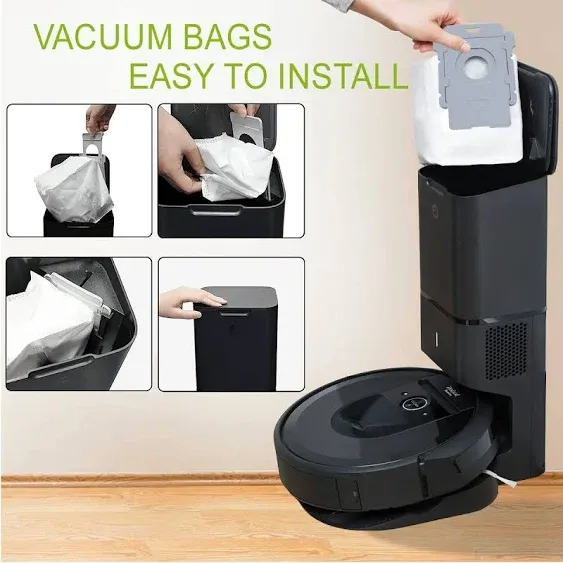 Vacuum Bags 12 Pack for Roomba iRobot i3 i7 j7 i5 i4 i8 s9 Replacement Dirt Disposal Bags