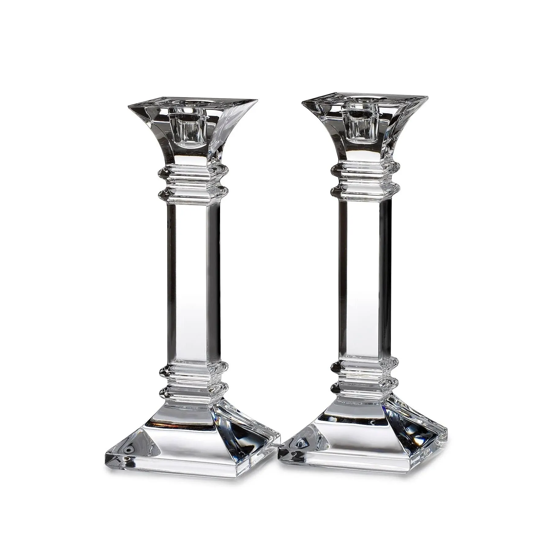 Marquis by Waterford Treviso Candlestick 8in, Set of 2 - Clear