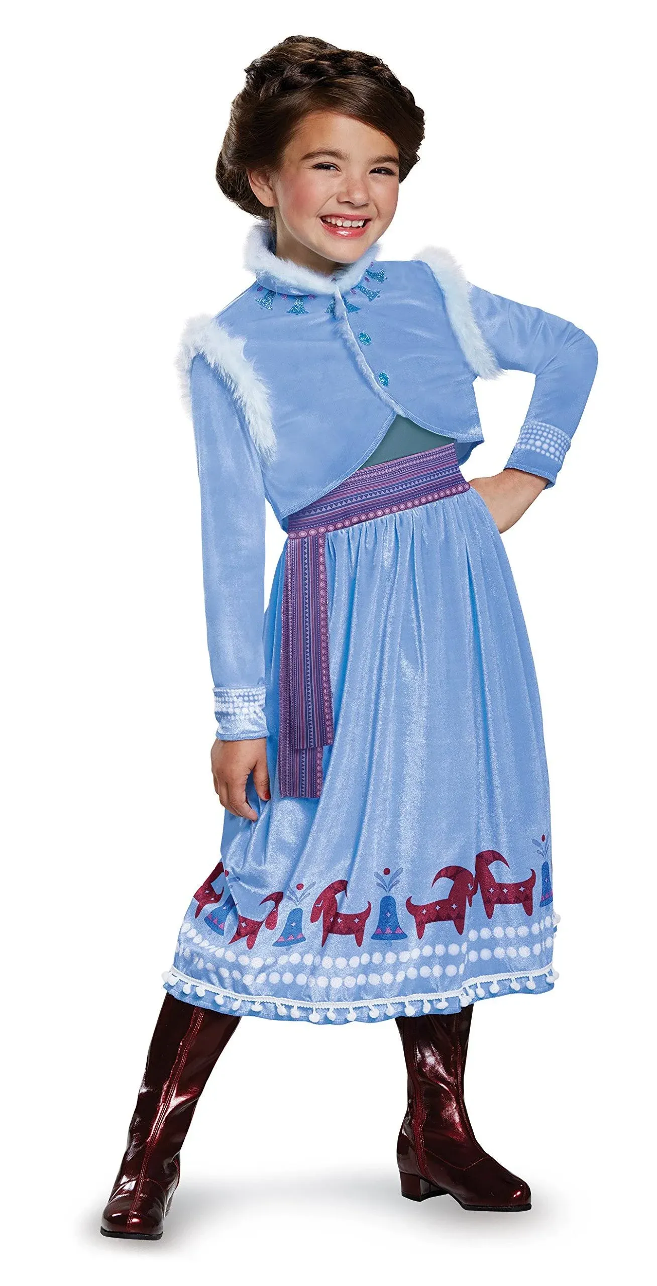 Girls Anna Frozen Adventure Dress Costume