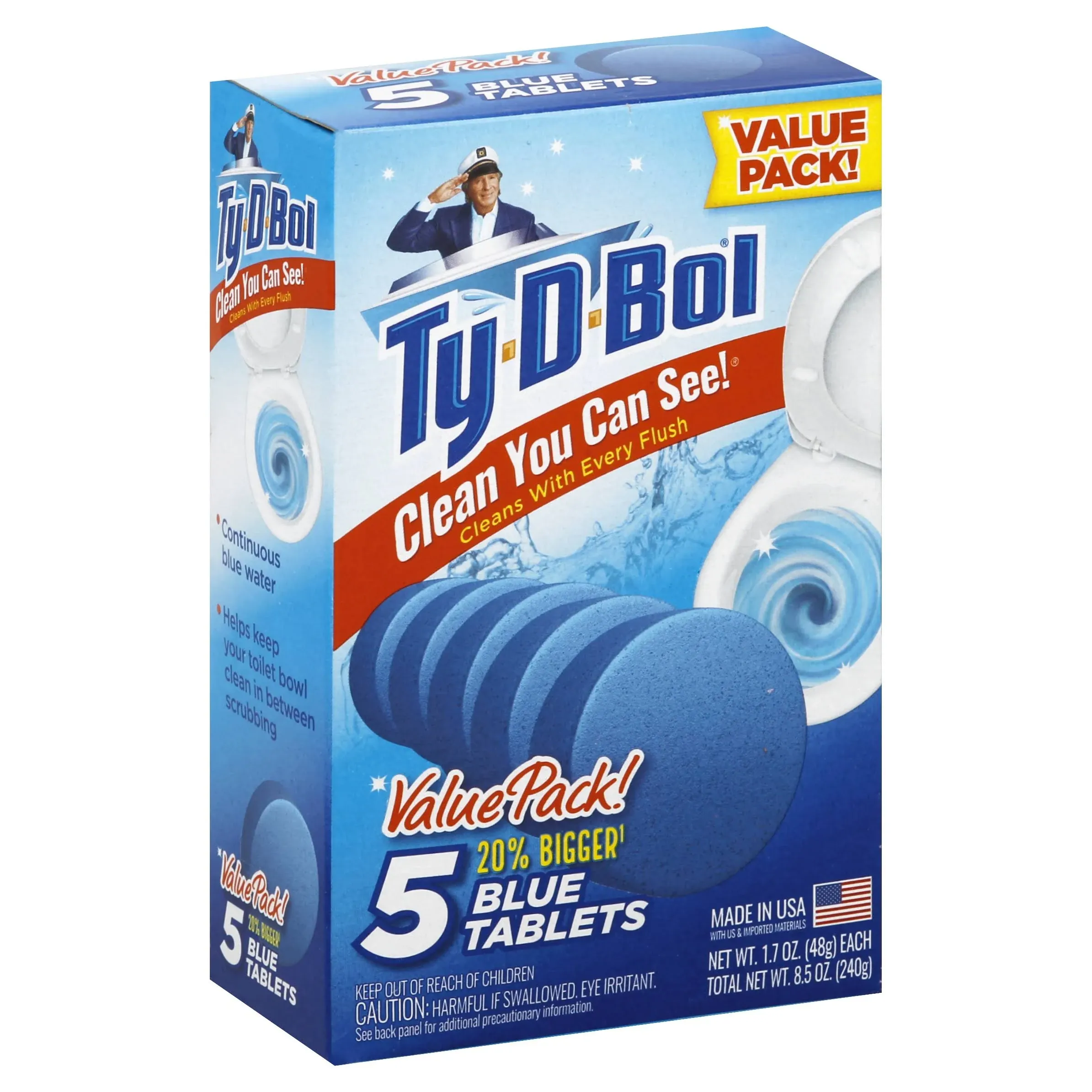 New Ty-D-Bol Bleach Free Tablet Toilet Bowl Cleaners, 5 Count, 2 Pack.Best Price