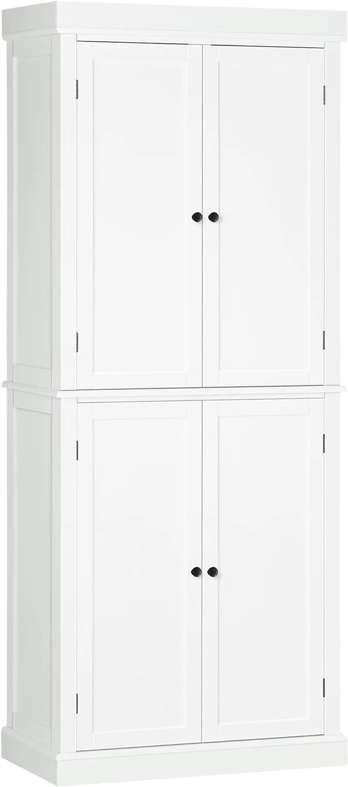 72&#034; TALL Kitchen Cabinet Food Pantry Storage with Doors and Shelves Cupboard