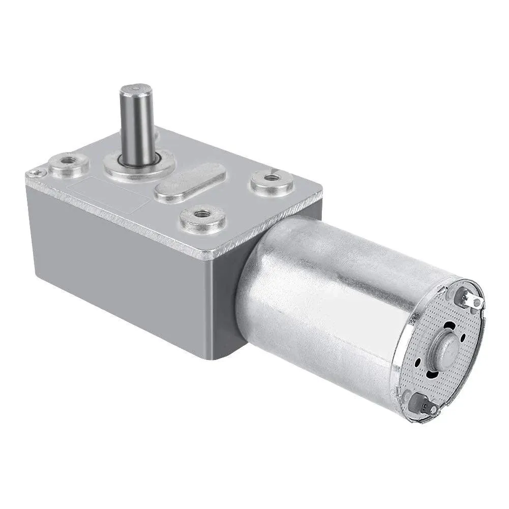 Walfront DC 12V Reversible High Torque Turbo Worm Gear Box Reduction Electric motor(5rpm)