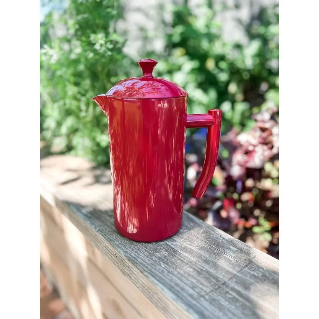 Stainless Steel French Press In Red