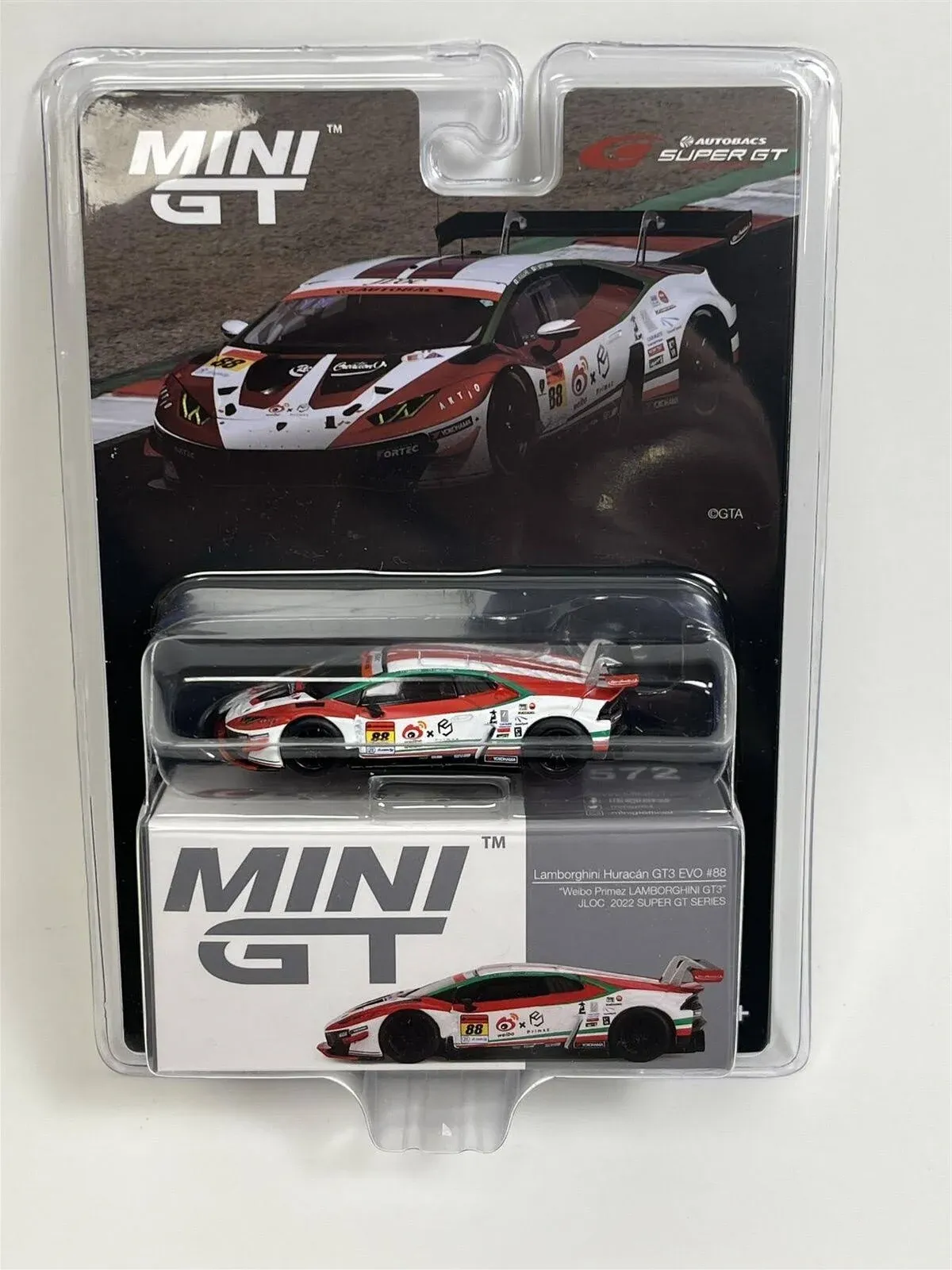 2023 Mini-GT Japan Exclusive: LAMBORGHINI HURACAN GT3 EVO #88 JLOC Super GT #572