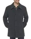 Men's Classic-Fit Car Coat with Faux-Leather Trim