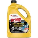 Drano 696642 Max Gel Clog Remover, Bleach Scent, 128 oz Bottle